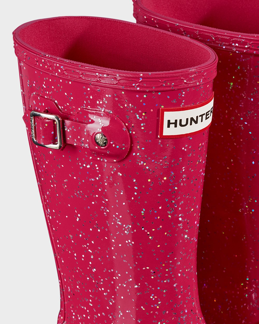 Botas De Agua Hunter Niños Rosas Original Big Giant Glitter 623189-TBL